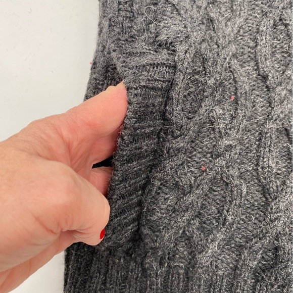 Inis Crafts Gray Full Zip made in Ireland sweater size L - Picture 8 of 13